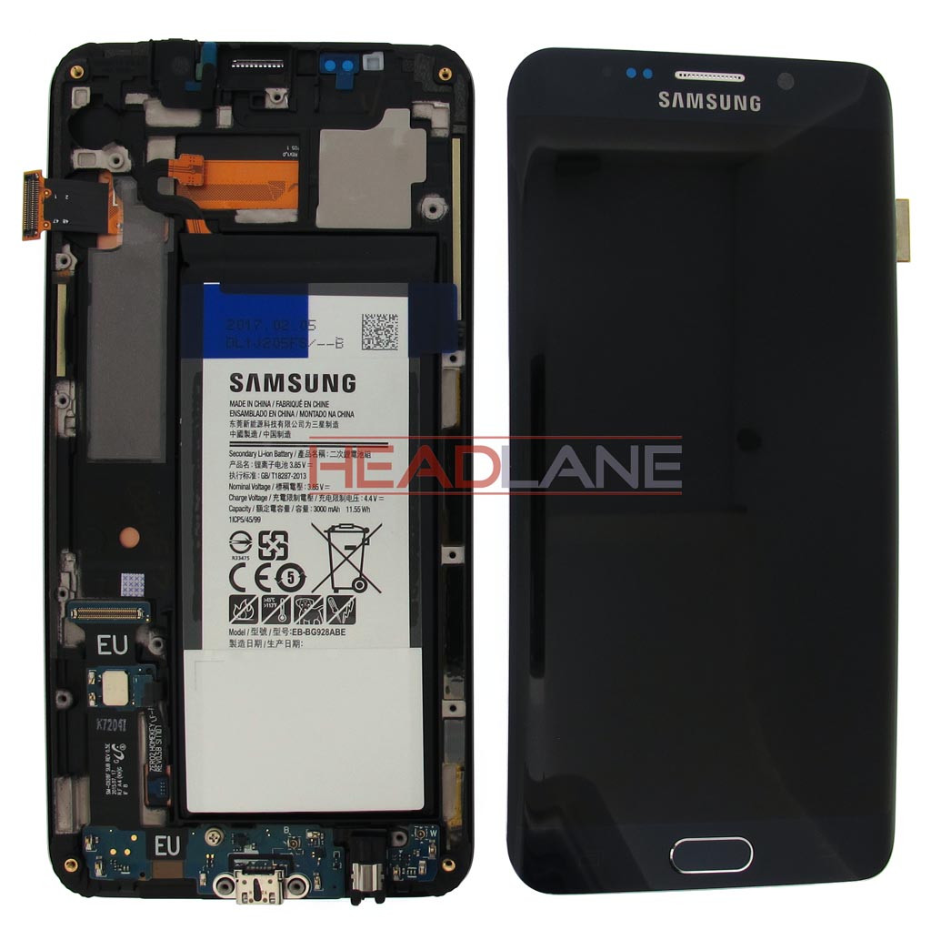 Samsung SM-G928F Galaxy S6 Edge+ LCD Display / Screen + Touch + Batt - Black
