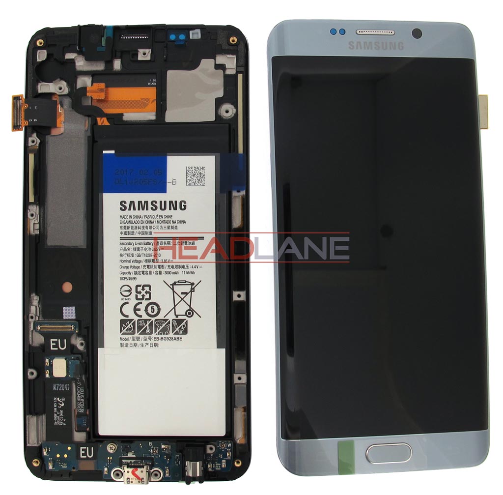 Samsung SM-G928F Galaxy S6 Edge+ LCD Display / Screen + Touch + Battery - Silver