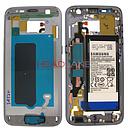 Samsung SM-G930F Galaxy S7 Middle Cover + Battery - Black