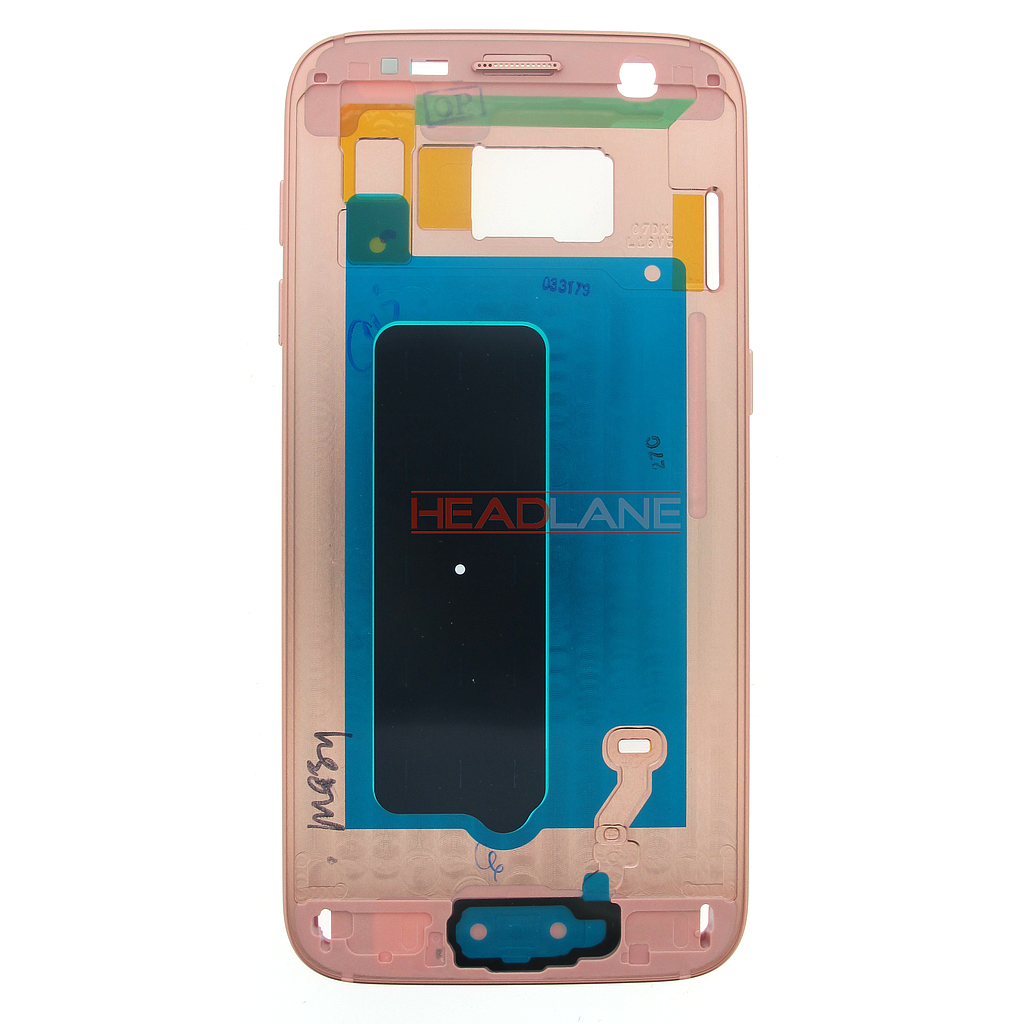 Samsung SM-G930F Galaxy S7 Middle Cover / Chassis - Pink Gold