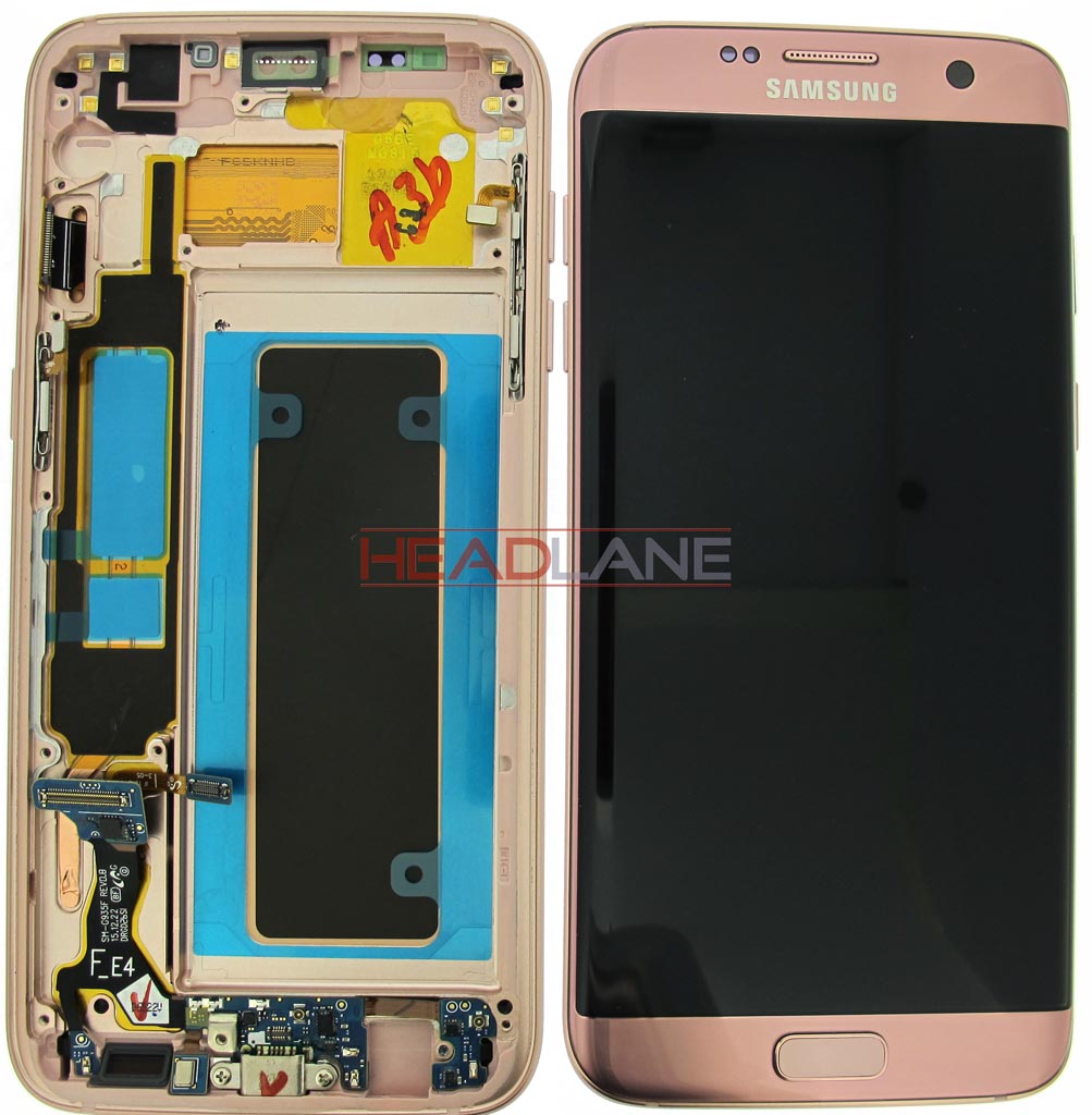 Samsung SM-G935F Galaxy S7 Edge LCD Display / Screen + Touch - Pink Gold