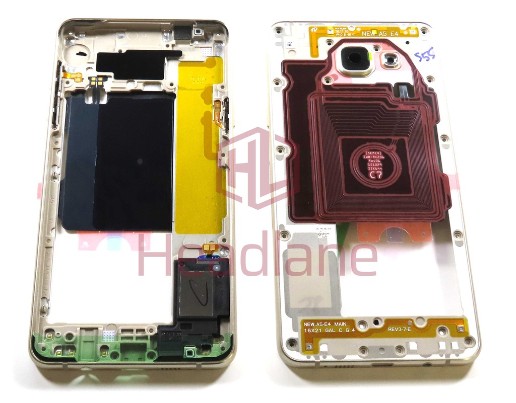 Samsung SM-A510 Galaxy A5 (2016) Middle Cover / Chassis - Gold