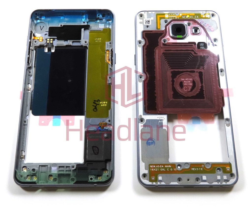 Samsung SM-A510 Galaxy A5 (2016) Middle Cover / Chassis - Black