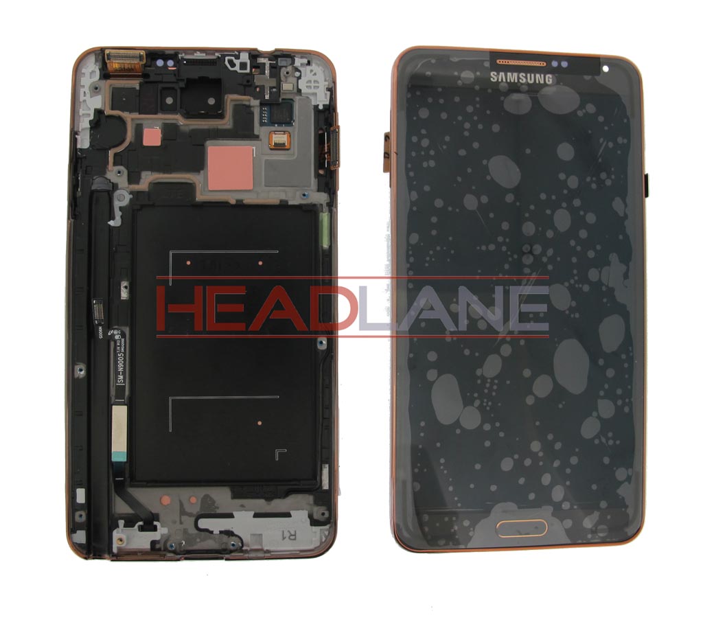 Samsung SM-N9005 Galaxy Note 3 LTE LCD Display / Screen + Touch - Black Gold