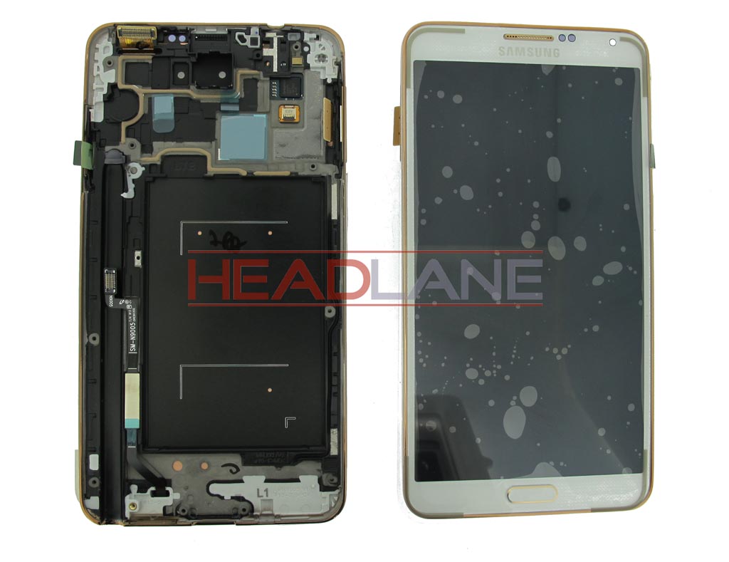 Samsung SM-N9005 Galaxy Note 3 LTE LCD Display / Screen + Touch - White Gold