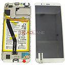 [02351WLK] Huawei Y6 (2018) LCD Display / Screen + Touch + Battery Assembly - White