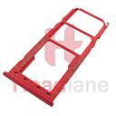 [GH98-44169D] Samsung SM-A105 Galaxy A10 SIM / MicroSD Card Tray (Dual SIM) - Red