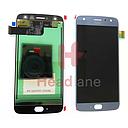 [01019484004W] Lenovo / Motorola XT1900 Moto X4 LCD Display / Screen + Touch - Blue / Silver