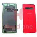 [GH82-18378H] Samsung SM-G973 Galaxy S10 Back / Battery Cover - Cardinal Red