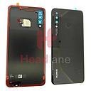 [02352PMJ] Huawei P30 Lite Back / Battery Cover + Fingerprint Sensor - Black (MAR-LX1M 24MP Rear Camera)