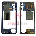 [GH98-46916B] Samsung SM-M526 Galaxy M52 5G Middle Cover / Chassis - Blue