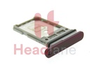 [GH98-47138B] Samsung SM-S908 Galaxy S22 Ultra SIM Card Tray (Dual SIM) - Burgundy