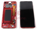 [GH82-18850H-NB] Samsung SM-G973 Galaxy S10 LCD Display / Screen + Touch - Cardinal Red (No Box)