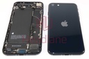 [IPSE3BH-BK-A] iPhone SE (3rd Gen) Back / Battery Cover + Small Parts - Black (Pulled - Grade A)