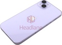 [IP14PBH-PL-A] iPhone 14 Plus Back / Battery Cover + Small Parts - Purple (Pulled - Grade A)