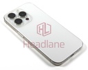 [IP15PRBH-WT-A] iPhone 15 Pro Back / Battery Cover + Small Parts - White Titanium (Pulled - Grade A)