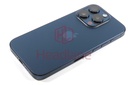 [IP15PRBH-BLT-A] iPhone 15 Pro Back / Battery Cover + Small Parts - Blue Titanium (Pulled - Grade A)