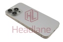 [IP15PMBH-NT-B] Apple iPhone 15 Pro Max Back / Battery Cover + Small Parts - Natural Titanium (Pulled - Grade B)