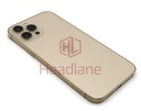 [IP12PMBH-GL-A] iPhone 12 Pro Max Back / Battery Cover + Small Parts - Gold (Pulled - Grade A)