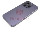 [IP14PRBH-PR-B] iPhone 14 Pro Back / Battery Cover + Small Parts - Purple (Pulled - Grade B)