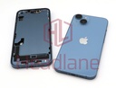 [IP14BH-BL-A] iPhone 14 Back / Battery Cover + Small Parts - Blue (Pulled - Grade A)