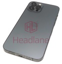 [IP12PMBH-GR-A] iPhone 12 Pro Max Back / Battery Cover + Small Parts - Graphite (Pulled - Grade A)