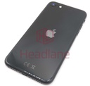 [IPSE2BH-BK-C] iPhone SE (2nd Gen) Back / Battery Cover + Small Parts - Black (Pulled - Grade C)