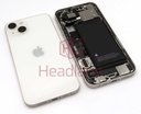 [IP13BH-SL-B] iPhone 13 Back / Battery Cover + Small Parts - Starlight (Pulled - Grade B)