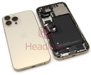 [IP13PMBH-GD-B] iPhone 13 Pro Max Back / Battery Cover + Small Parts - Gold (Pulled - Grade B)
