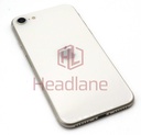 [IPSE3BH-SL-B] iPhone SE (3rd Gen) Back / Battery Cover + Small Parts - Starlight (Pulled - Grade B)