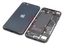 [IPSE3BH-BK-C] iPhone SE (3rd Gen) Back / Battery Cover + Small Parts - Black (Pulled - Grade C)
