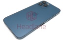 [IP12PMBH-PB-D] iPhone 12 Pro Max Back / Battery Cover + Small Parts - Blue (Pulled - Grade D)