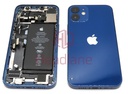 [IP12MBH-BL-C] Apple iPhone 12 Mini Back / Battery Cover + Small Parts - Blue (Pulled - Grade C)