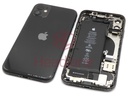 [IP11BH-BK-NC-C] Apple iPhone 11 Back / Battery Cover + Small Parts - Black (Pulled - Grade C) (No Camera)