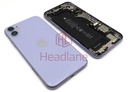 [IP11BH-PR-NC-C] Apple iPhone 11 Back / Battery Cover + Small Parts - Purple (Pulled - Grade C) (No Camera)