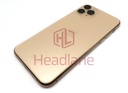 [IP11PRBH-GD-NC-C] Apple iPhone 11 Pro Back / Battery Cover + Small Parts - Gold (Pulled - Grade C) (No Camera)