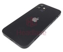 [IP12BH-BK-NC-B] iPhone 12 Back / Battery Cover + Small Parts - Black (Pulled - Grade B) (No Camera)