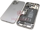 [IP12PMBH-GR-NC-C] iPhone 12 Pro Max Back / Battery Cover + Small Parts - Graphite (Pulled - Grade C) (No Camera)