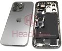 [IP13PRBH-GR-NC-C] iPhone 13 Pro Back / Battery Cover + Small Parts - Graphite (Pulled - Grade C) (No Camera)