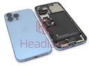 [IP13PMBH-B-C] iPhone 13 Pro Max Back / Battery Cover + Small Parts - Blue (Pulled - Grade C)