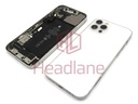 [IP12PRBH-SL-C] Apple iPhone 12 Pro Back / Battery Cover + Small Parts - Silver (Grade C)
