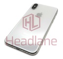 [IPXSBH-SL-B] Apple iPhone XS Back / Battery Cover + Small Parts - Silver (Pulled - Grade B)