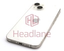 [IP14BH-SL-C] iPhone 14 Back / Battery Cover + Small Parts - Starlight (Pulled - Grade C)