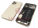 [IP12PRBH-GL-NC-C] Apple iPhone 12 Pro Back / Battery Cover + Small Parts - Gold (Grade C) (No Camera)