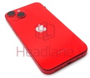 [IP14BH-RD-NC-C] iPhone 14 Back / Battery Cover + Small Parts - Red (Pulled - Grade C) (No Camera)