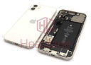 [IP12BH-WT-C] iPhone 12 Back / Battery Cover + Small Parts - White (Pulled - Grade C)