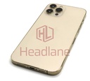 [IP12PMBH-GL-B] iPhone 12 Pro Max Back / Battery Cover + Small Parts - Gold (Pulled - Grade A)