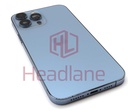 [IP13PMBH-B-NC-A] iPhone 13 Pro Max Back / Battery Cover + Small Parts - Blue (Pulled - Grade A) (No Camera)