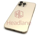 [IP13PMBH-GD-NC-B] iPhone 13 Pro Max Back / Battery Cover + Small Parts - Gold (Pulled - Grade B) (No Camera)