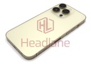 [IP14PRBH-GL-B] iPhone 14 Pro Back / Battery Cover + Small Parts - Gold (Pulled - Grade B)